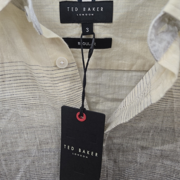 Ted Baker Men's Ackley Long Sleeve Regular Ombre Print Shirt - Picture 4 of 7